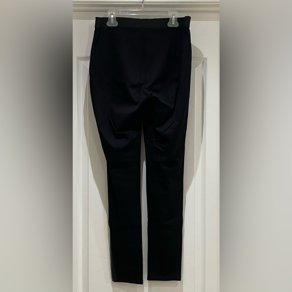 Eileen Fisher Leather Front Slim Pants - Picture 5 of 7